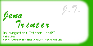 jeno trinter business card